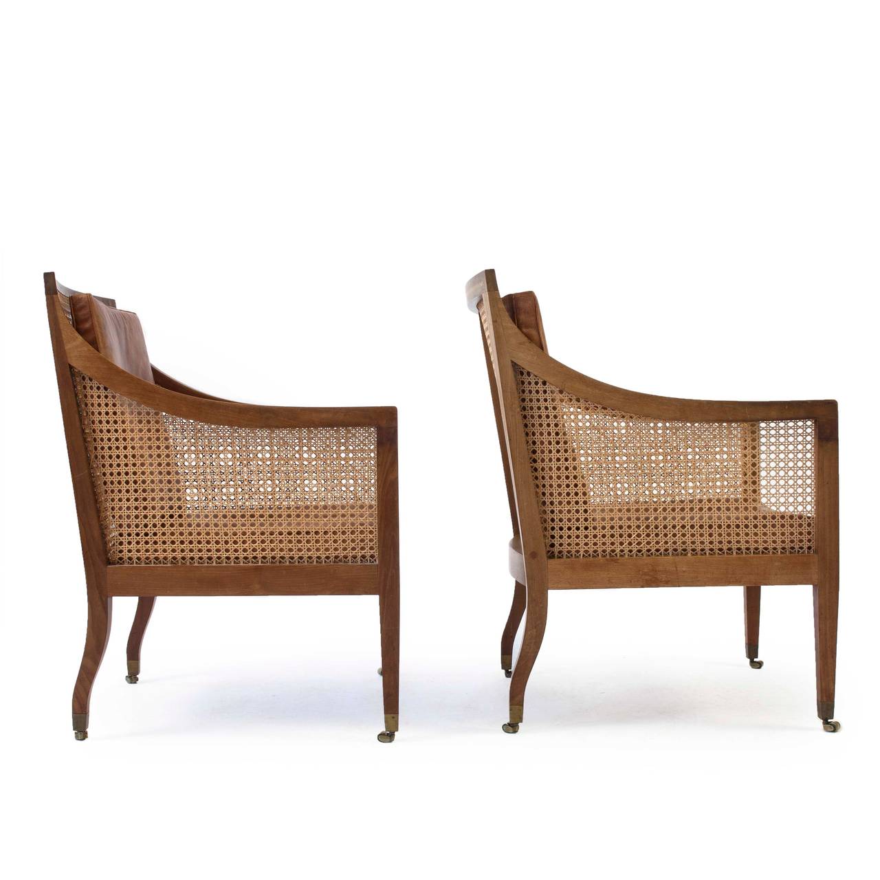 Scandinavian Modern Pair of Kaare Klint Bergere Chairs