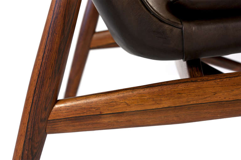 Finn Juhl NV45 Chair in Rio Rosewood, Niels Vodder 1