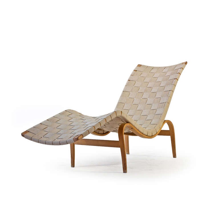 Bruno Mathsson Lounge Chair, Karl Mathsson In Good Condition In Copenhagen, DK