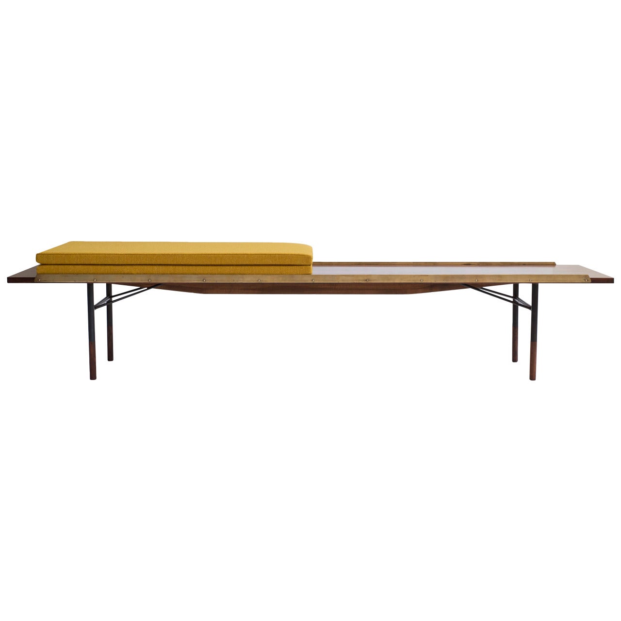 Long Finn Juhl Rosewood Bench, Bovirke at 1stDibs
