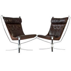 Pair of Sigurd Ressel 'Falcon' lounge Chairs