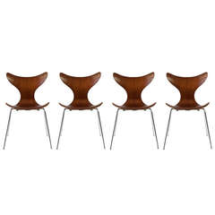 Ensemble de quatre Seagull d'Arne Jacobsen, Fritz Hansen