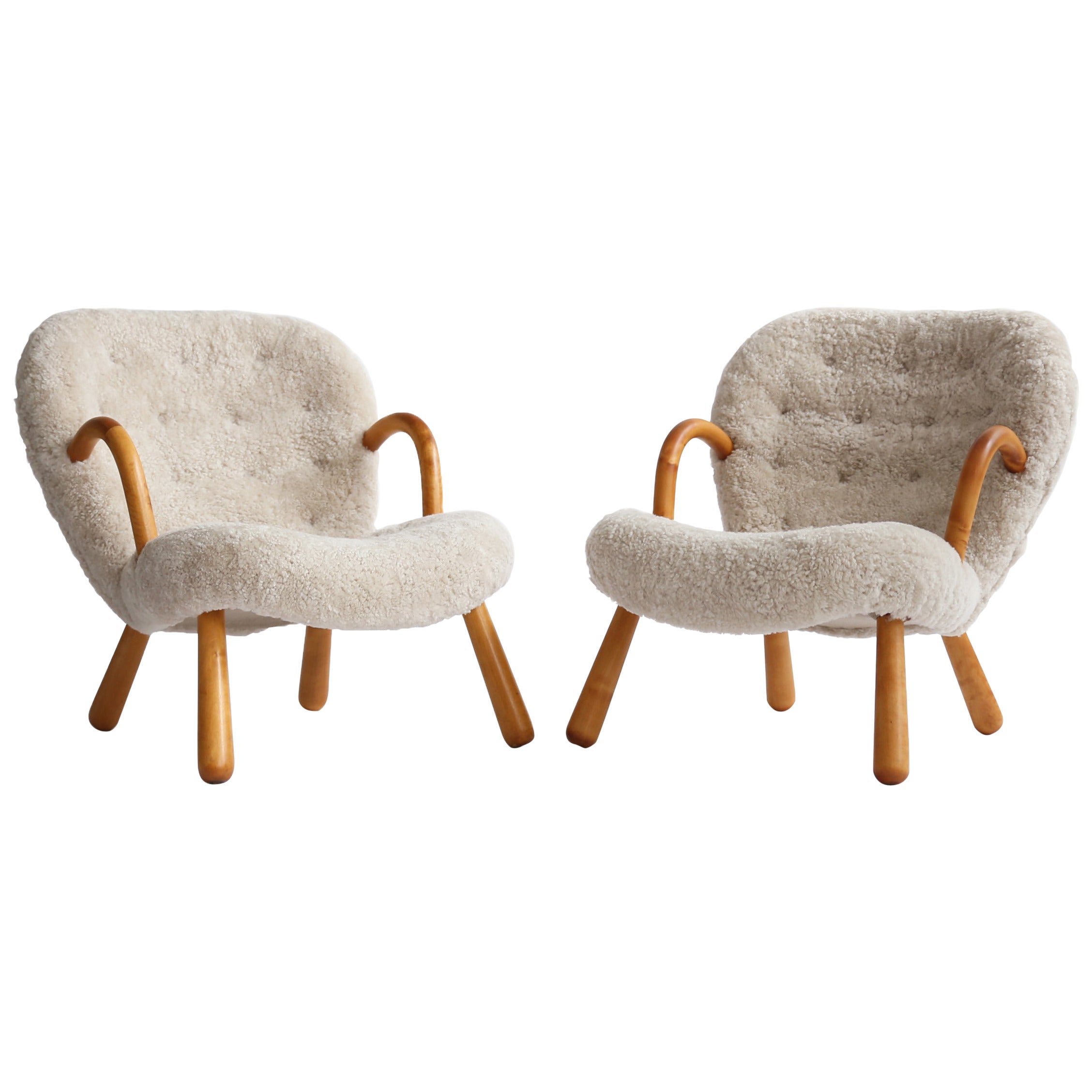 Pair of Philip Arctander Clam Chairs, 1944