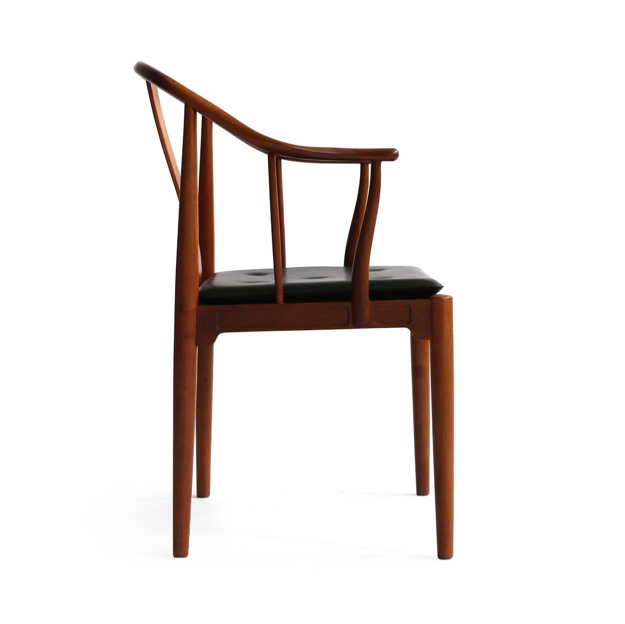 Scandinavian Modern Hans J. Wegner Cuban mahogany 'China chair'