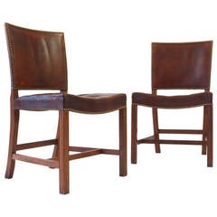 Pair of Early Kaare Klint Red Chairs, Rud. Rasmussen