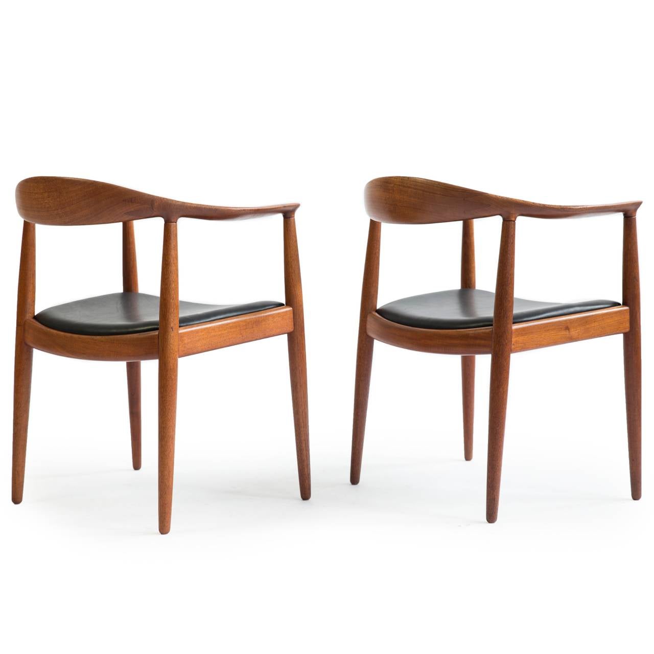 Scandinavian Modern Pair of Hans J. Wegner 'The Chairs' in Teak