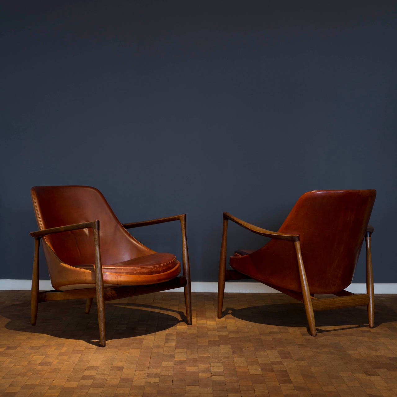 Pair of Ib Kofod-Larsen Rosewood Elizabeth Chairs for Christensen and Larsen In Excellent Condition In Copenhagen, DK