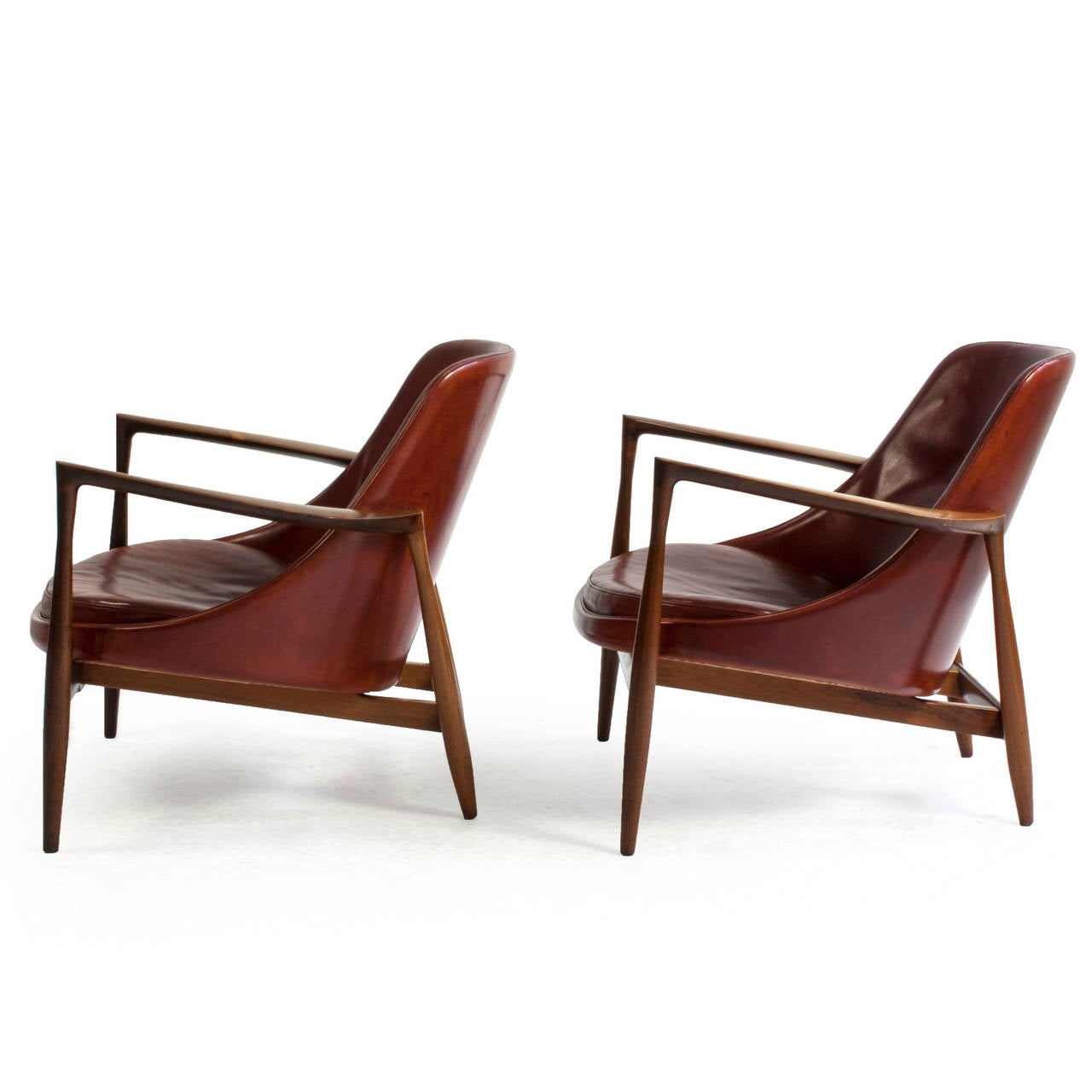 Pair of Rosewood Ib Kofod-Larsen Elizabeth Chairs 4