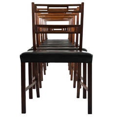 Set of Seven Rosewood Side Chairs
