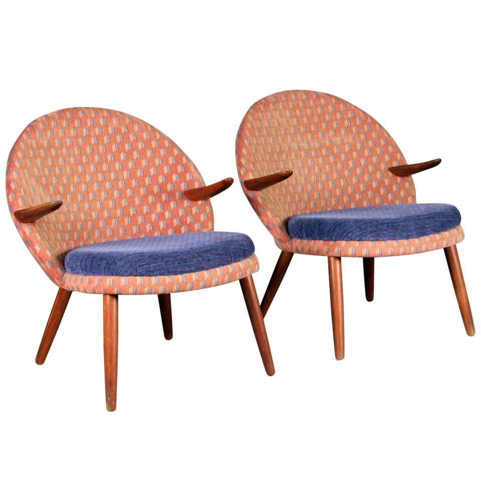 Pair of lounge chairs by Kurt Olsen for Glostrup Furniture.