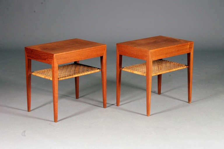 Pair of Side Tables / Bedside Tables by Severin Hansen Jr.