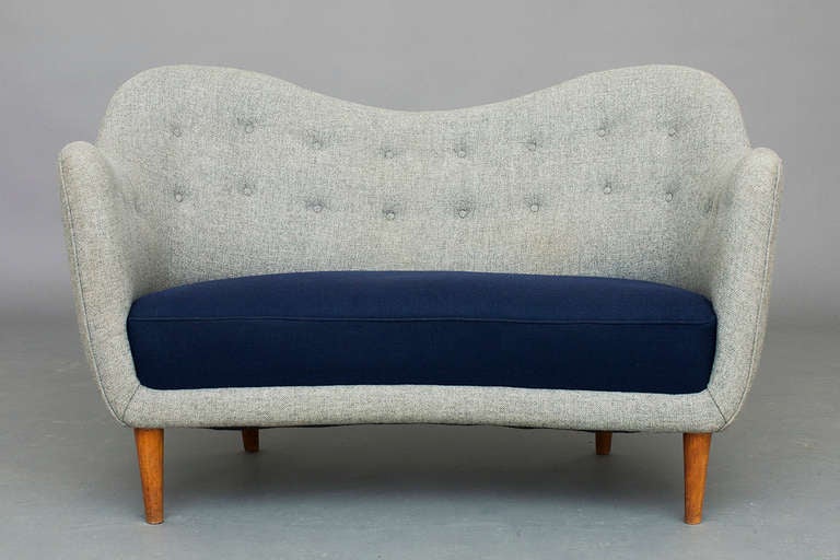 Mid-Century Modern Sofa, 2-seater by Finn Juhl for Bovirke.