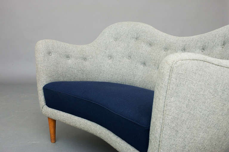 Sofa, 2-seater by Finn Juhl for Bovirke. In Excellent Condition In Copenhagen, DK