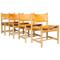 Set of Four Chairs by Børge Mogensen for Fredericia Furniture