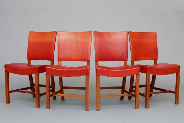 Set of 4 Chairs by Kaare Klint for Rud. Rasmussen.
Model: 3949 