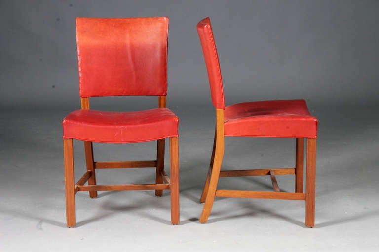 Set of 4 Chairs by Kaare Klint for Rud. Rasmussen. In Excellent Condition In Copenhagen, DK