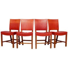 Set of 4 Chairs by Kaare Klint for Rud. Rasmussen.