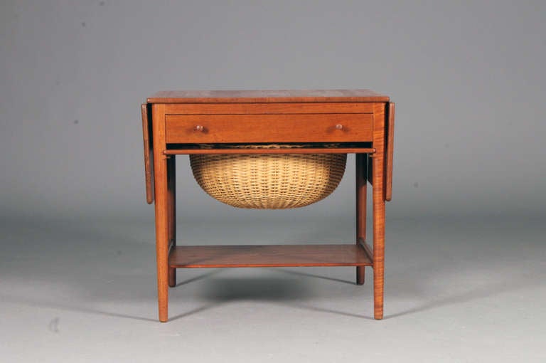 Mid-Century Modern Sewing Table by Hans J. Wegner for Andreas Tuck