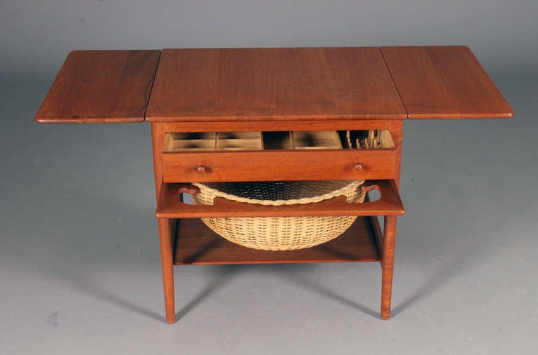 Danish Sewing Table by Hans J. Wegner for Andreas Tuck