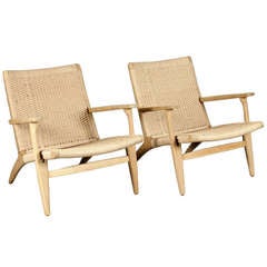 Pair of Lounge chairs by Hans J. Wegner for Carl Hansen & Son.