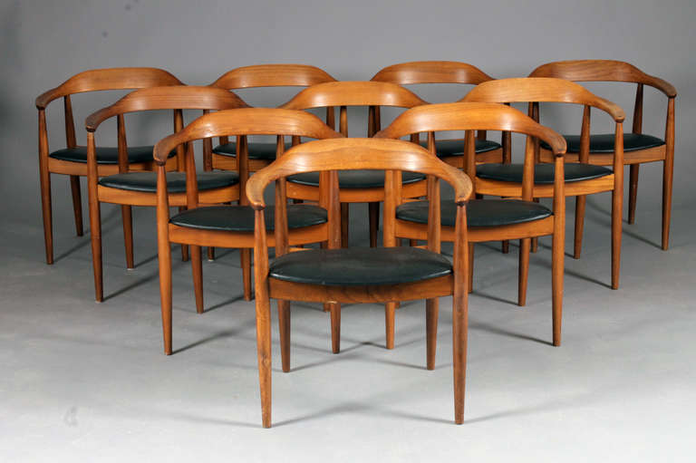 Set of 12 Armchairs by Niels Eilersen.