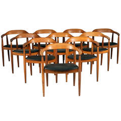 Set of 12 Armchairs by Niels Eilersen. Set of 12 Armchairs by Niels Eilersen.