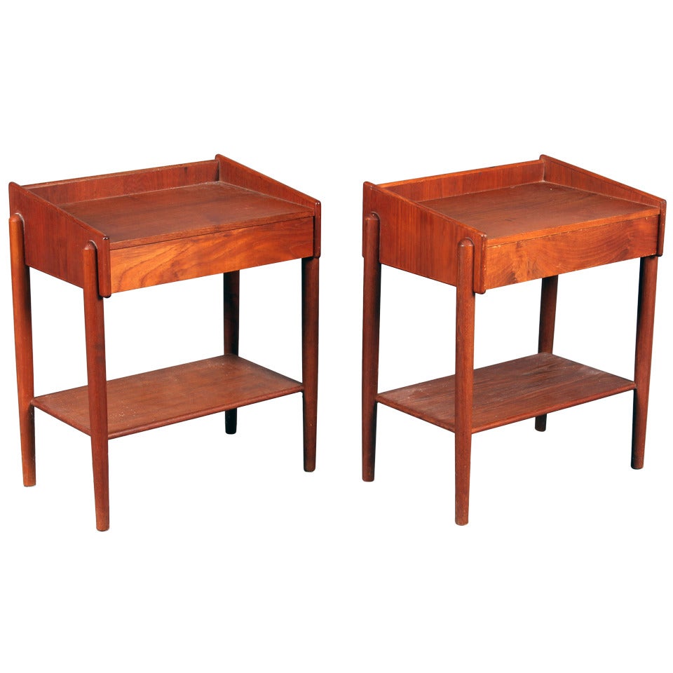 Pair of Side Tables by Børge Mogensen for Søborg Furniture