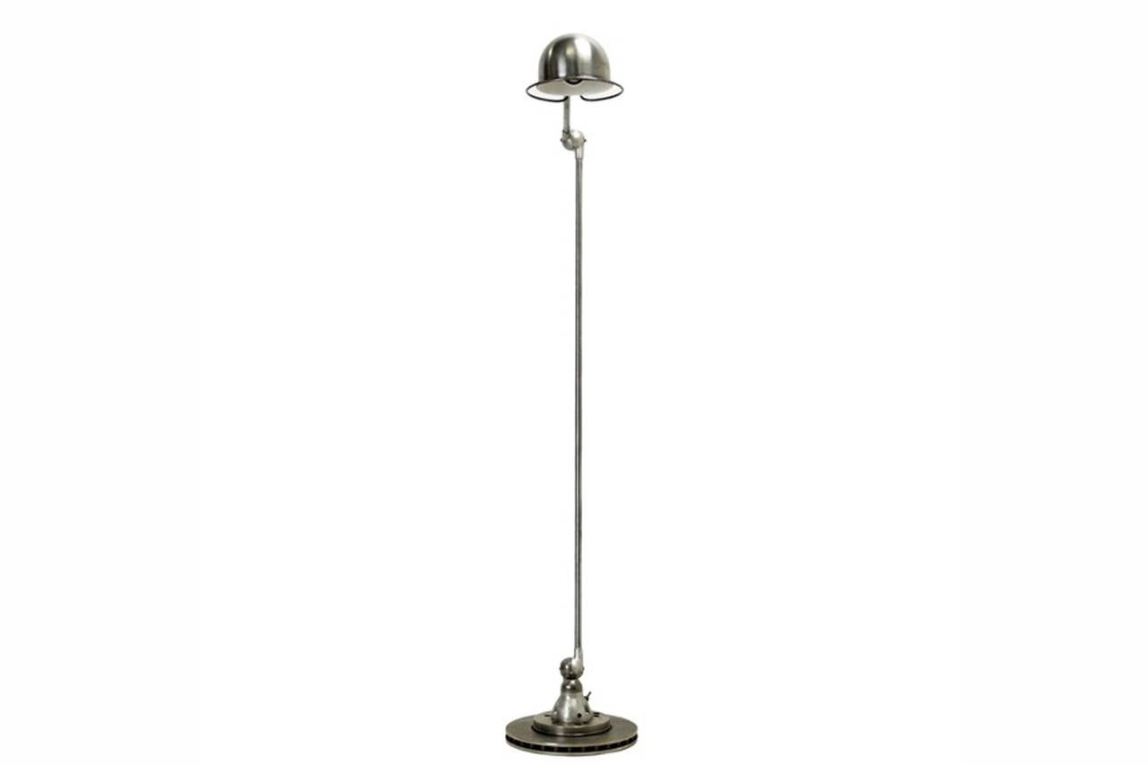 Industrial Floor Lamp by Jean Louis Domecq for Jieldé Lyon. 
Steel & Aluminum.
Design 1950s
Completely restored, rewired and is in perfect working order
Nice vintage condition.