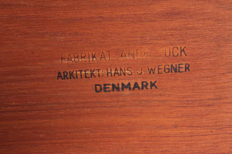 Danish Drop-Leaf Coffee Table with Shelf by Hans J. Wegner for Andreas Tuck