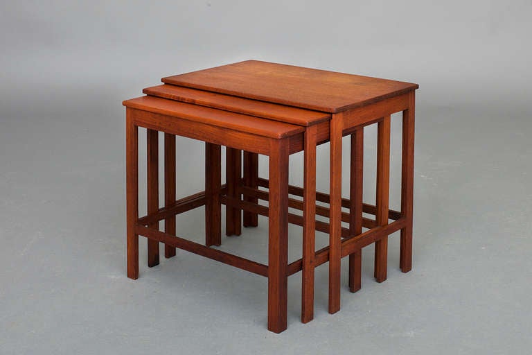 Three Nesting Tables by Peter Hvidt & Orla Mølgaard for France & Daverkosen