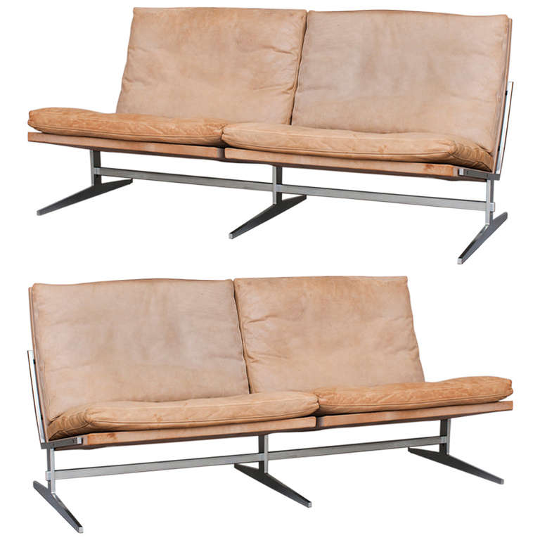 Two-Seat Sofa by Preben Fabricius and Jørgen Juul Kastholm for Bo-Ex at  1stDibs