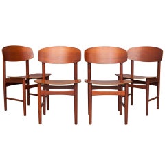 Set of 4 Shell chairs by Borge Mogensen for  Soeborg Furniture & FDB.