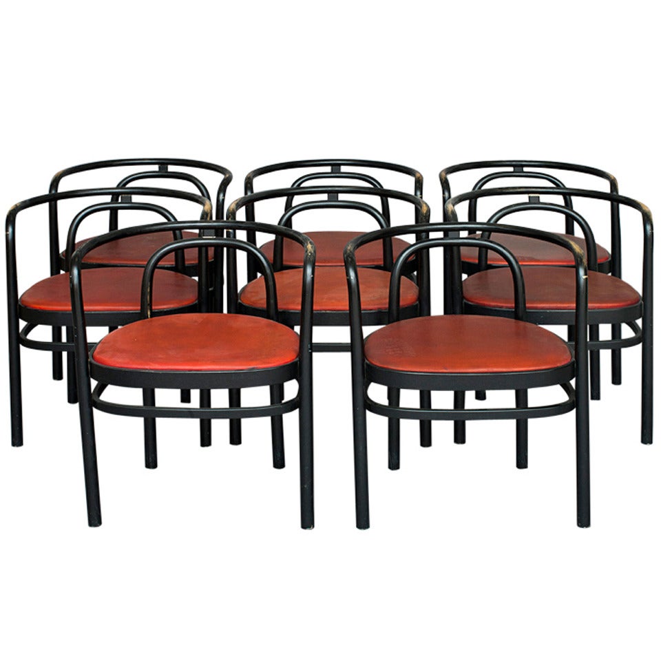 Set of 8 chairs. Model: PK-15 by Poul Kjaerholm for PP Furniture.