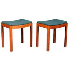 Pair of Cuban Mahogany Stools