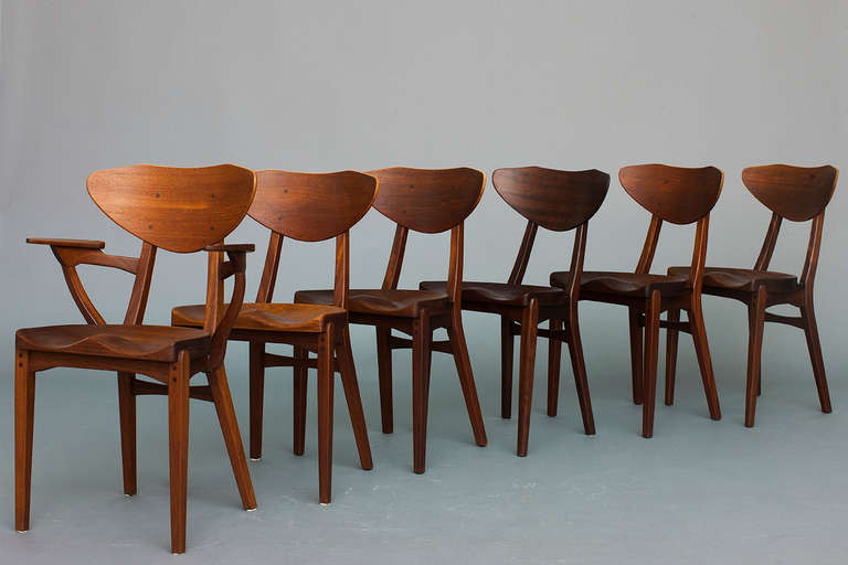 Set of Six Chairs by Richard Jensen and Kjærulff Rasmussen