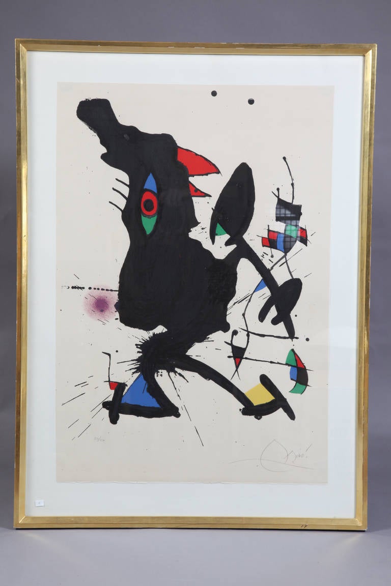 Le Corbeau Vizier, Lithography on Arches 1973 by Joan Miró