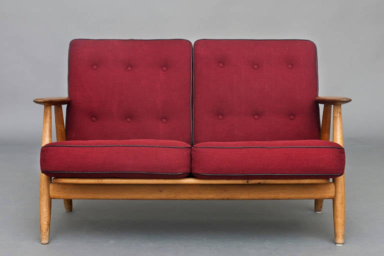Danish Two-Seater Sofa by Hans J. Wegner for Getama