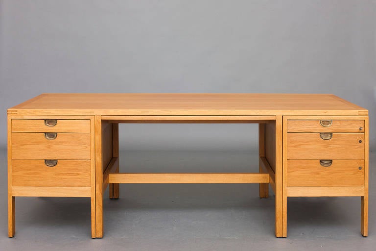 Desk with Drawer Units by Børge Mogensen for P. Lauritzen