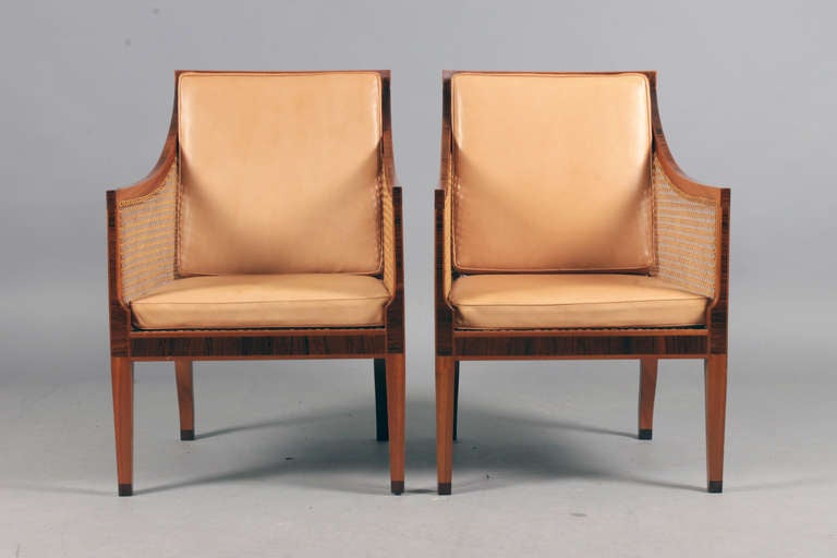Danish Pair of Lounge chairs, 