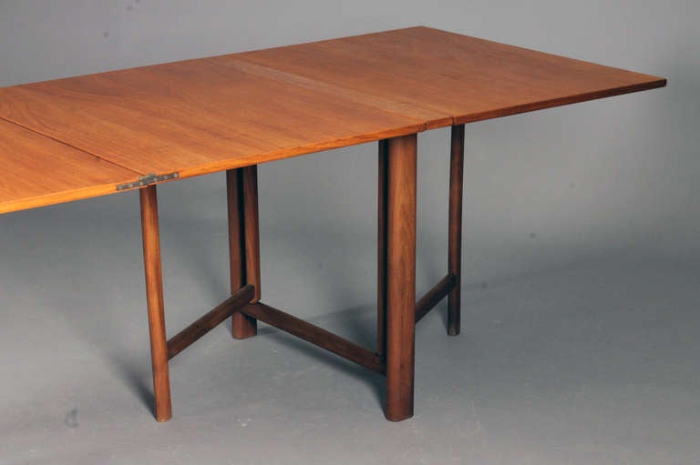 Mid-Century Modern Fold-Out Table by Bruno Mathsson