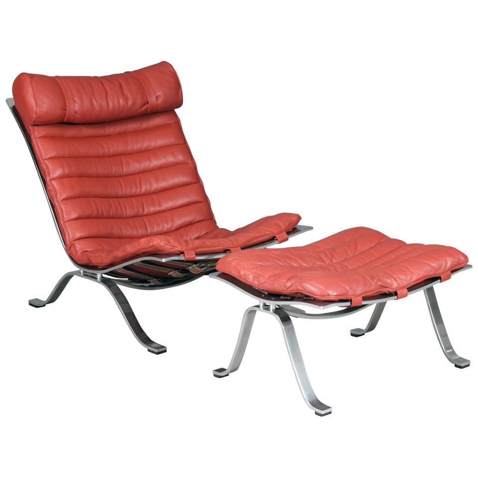 Ari - Lounge Chair and Ottoman by Arne Norell