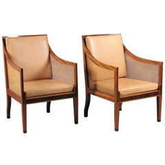 Pair of Lounge chairs, "The English chair" by Kaare Klint.