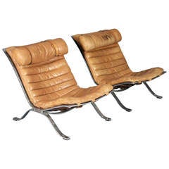 Pair of Ari Lounge Chairs by Arne Norell.