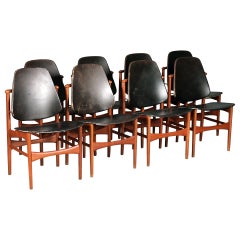 Set of 8 Chairs by A. Hovmand Olsen.