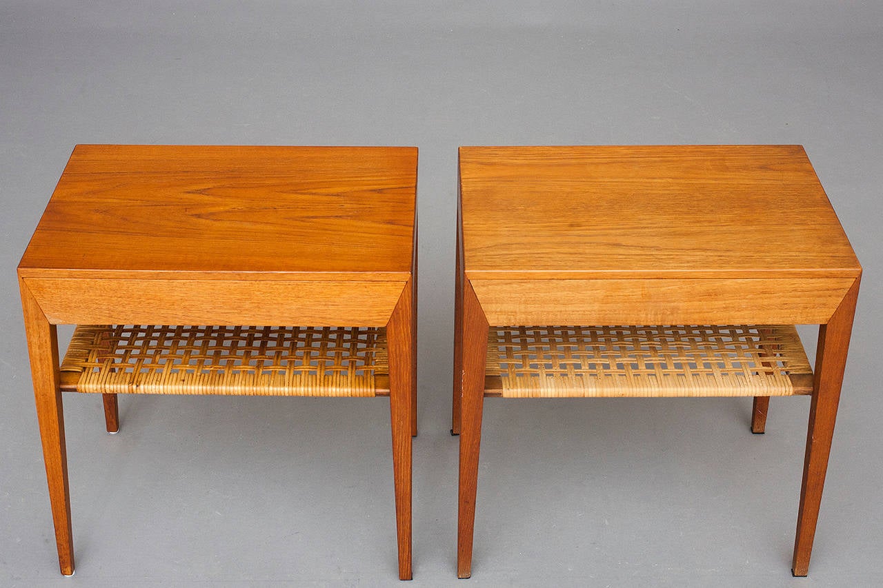 Pair of Side Tables by Severin Hansen Jr. for Haslev Cabinetmakers. 2