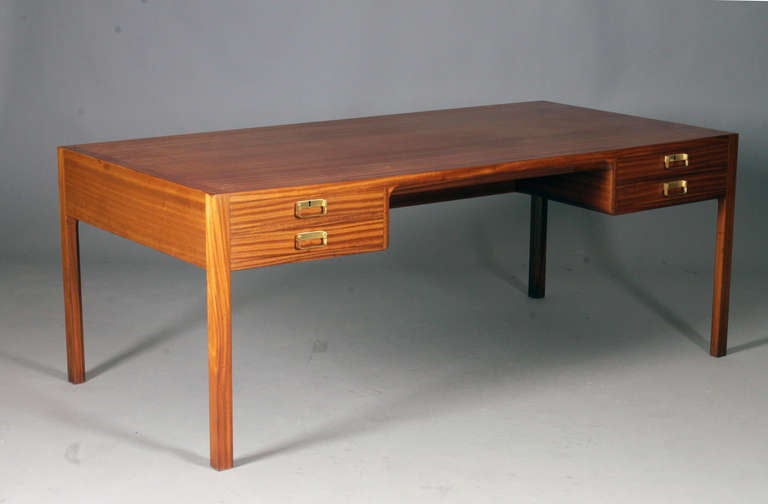 Desk by Bernt Petersen.
Mahogany.
Nice refinished condition.
Exceptional quality and craftsmanship