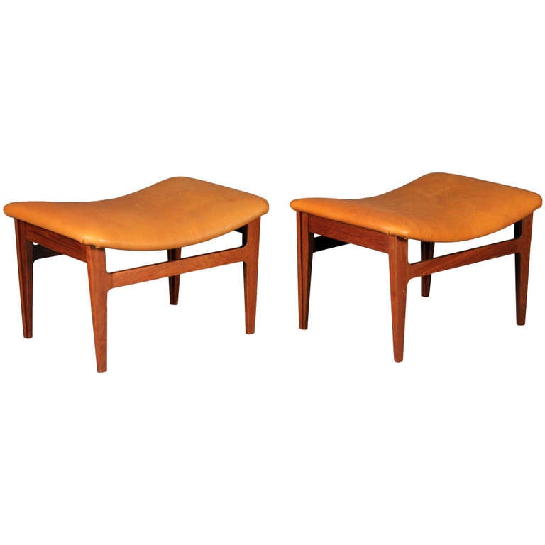 Pair of stools by Finn Juhl for France and Son at 1stDibs scion