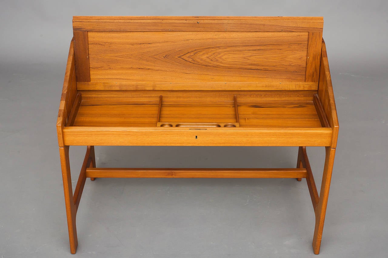 Danish Roll Top Bureau or Desk by John Mortensen for Brdr. Andersen, Cabinetmakers