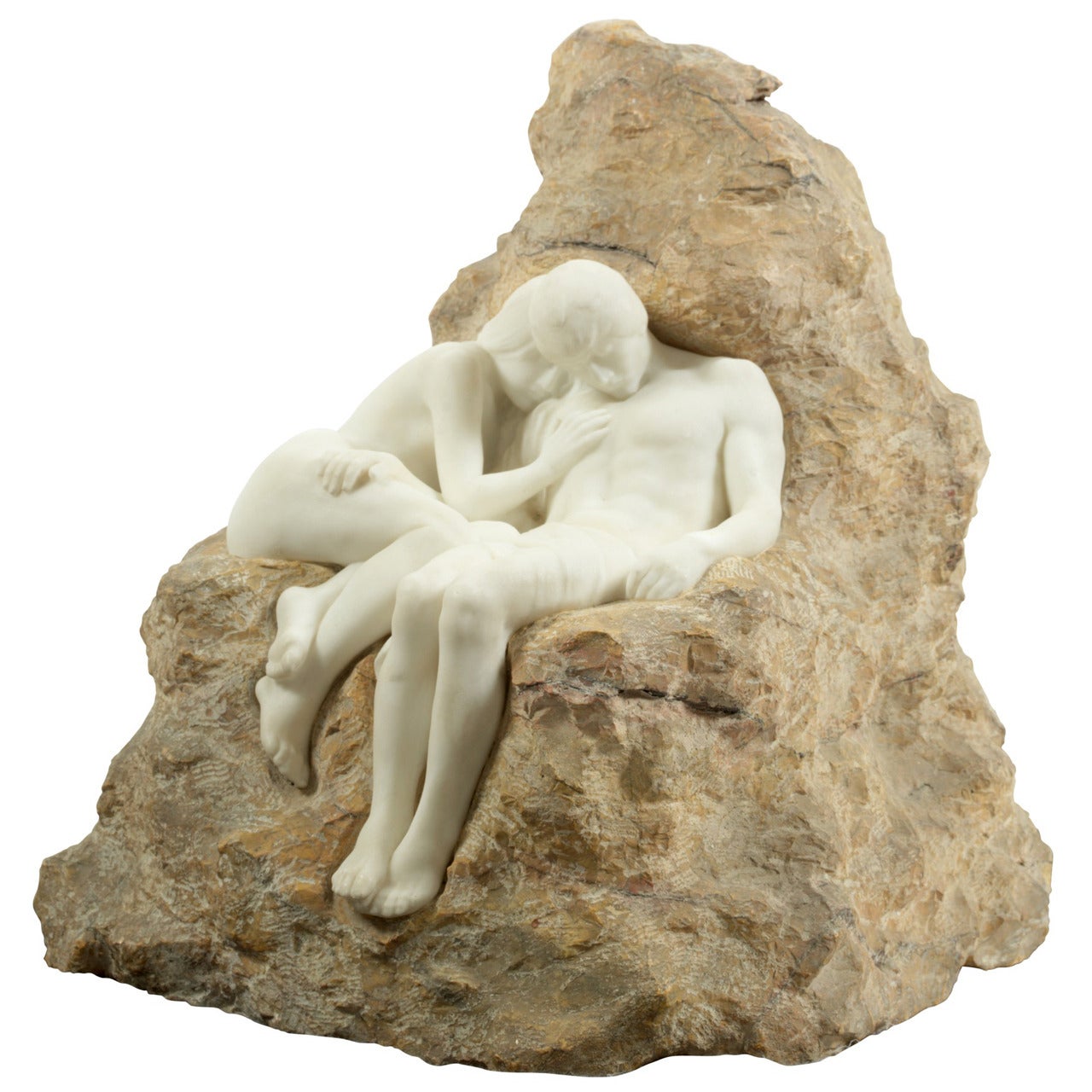 Stephan Sinding "Moder Jords Skød" (Mother Earth's Womb) Marble Sculpture For Sale