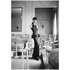 Mark Shaw Editioned Photograph-House of Dior-Smoking Model in Grand Salon